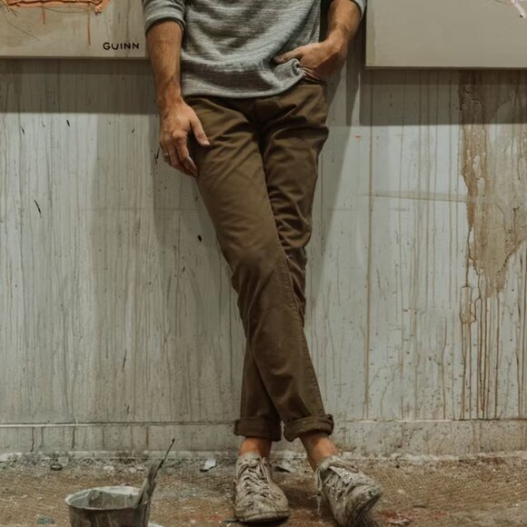 Flint and Tinder - 365 Chino Pant - HB Slim - Washed Earth - 34" x 30" - Picture 3 of 4